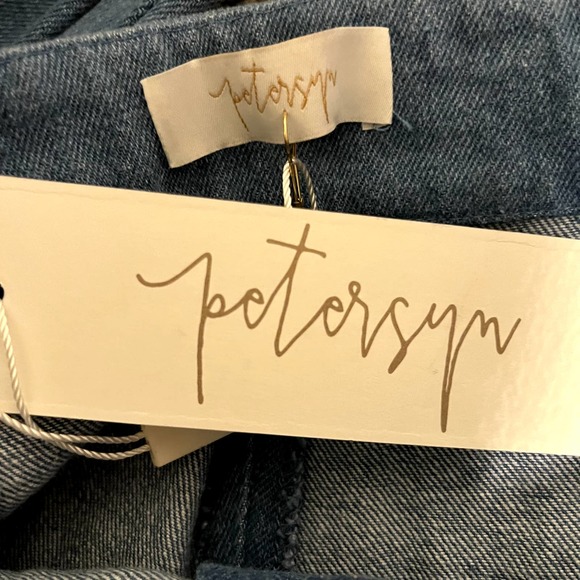Revolve Petersyn Malibu Slit Front Raw Hem Flare Jeans BRAND NEW Boho - Picture 3 of 14